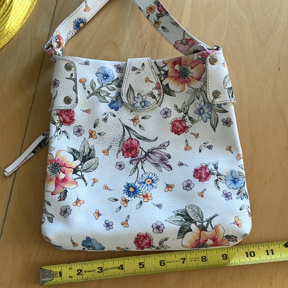 Floral Crossbody Bag in White